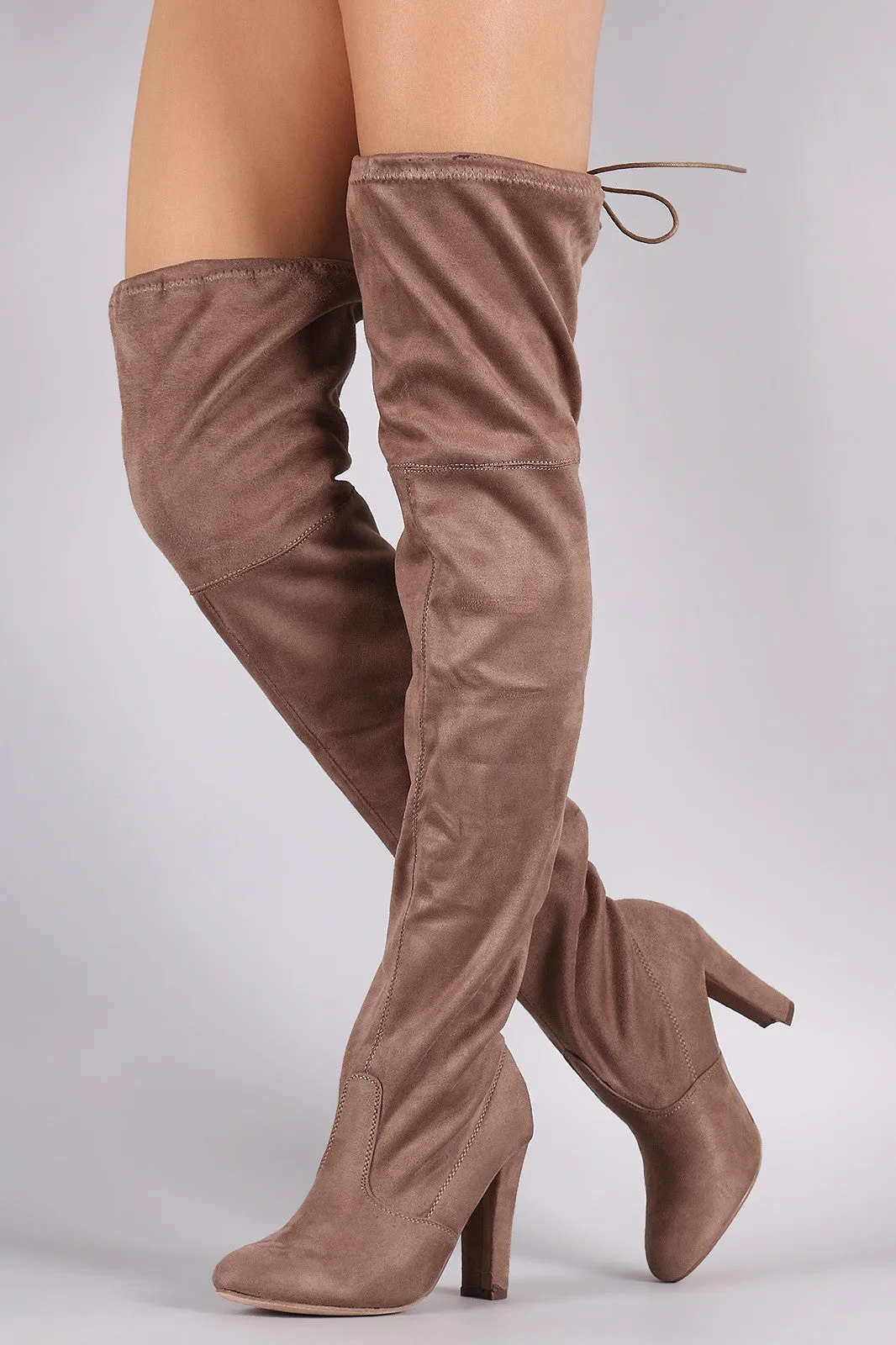 Aleese - Thigh High Tie Heeled Boot