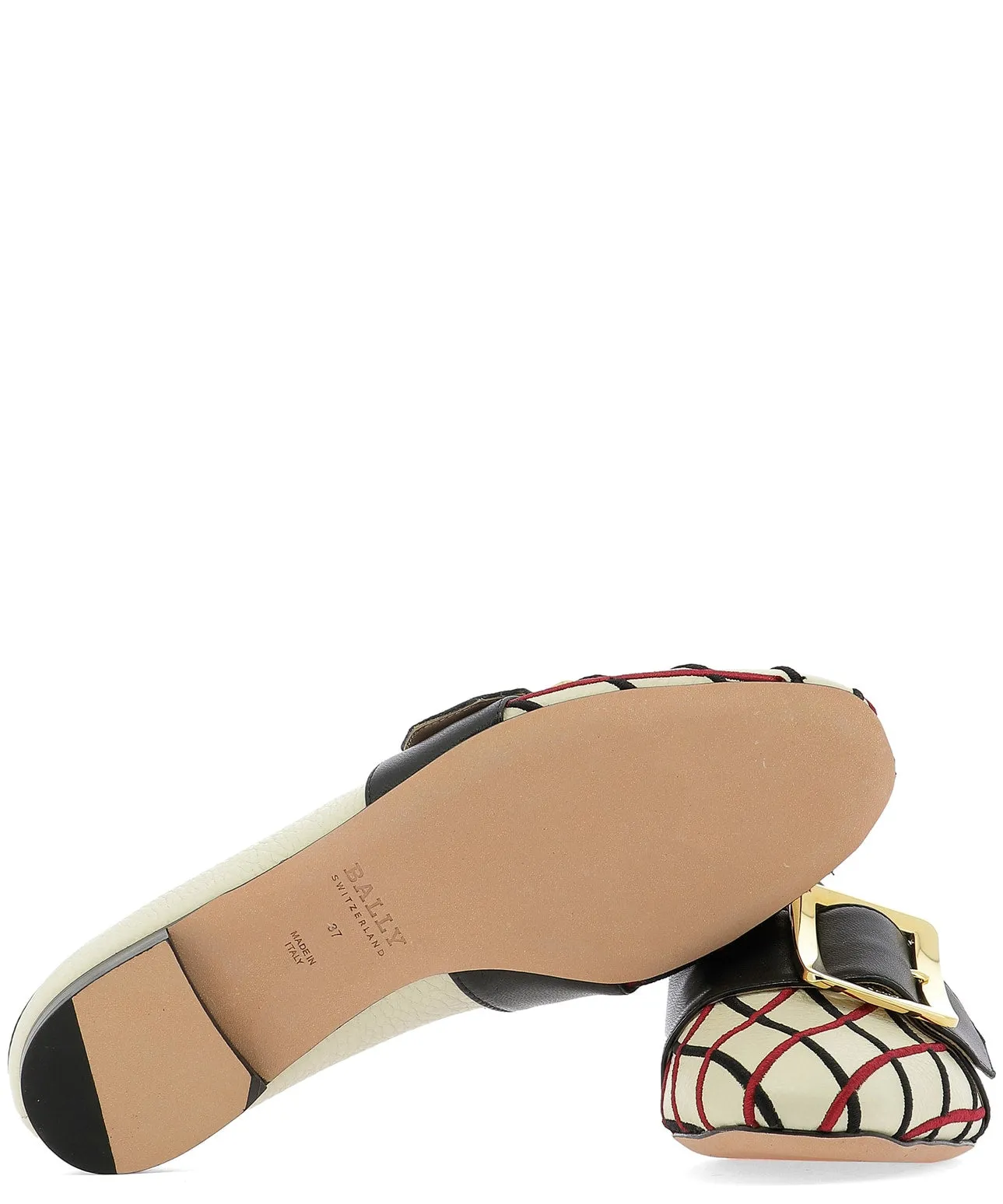 Bally Embroidered Buckle Detail Loafers