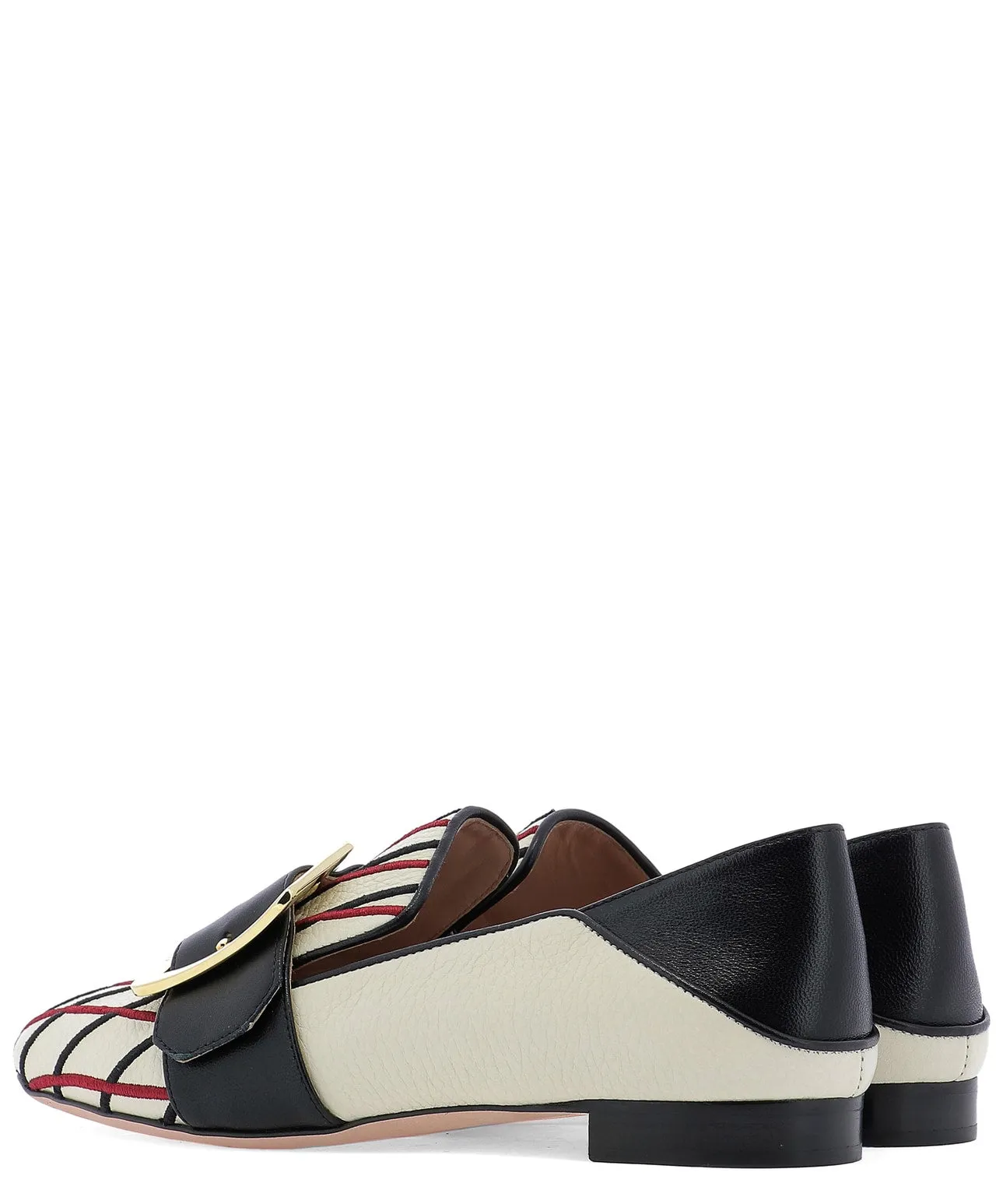 Bally Embroidered Buckle Detail Loafers