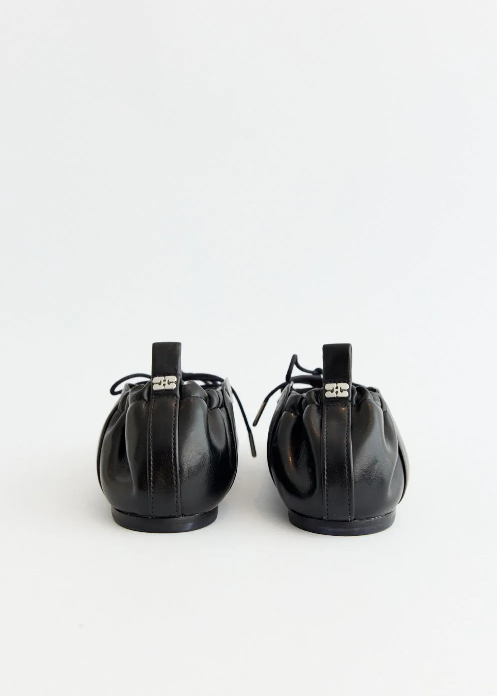 Eyelets Lace Up Ballerinas