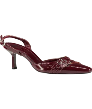 manc Red Skyler-merlot pointed heels UK 6 EU 39 