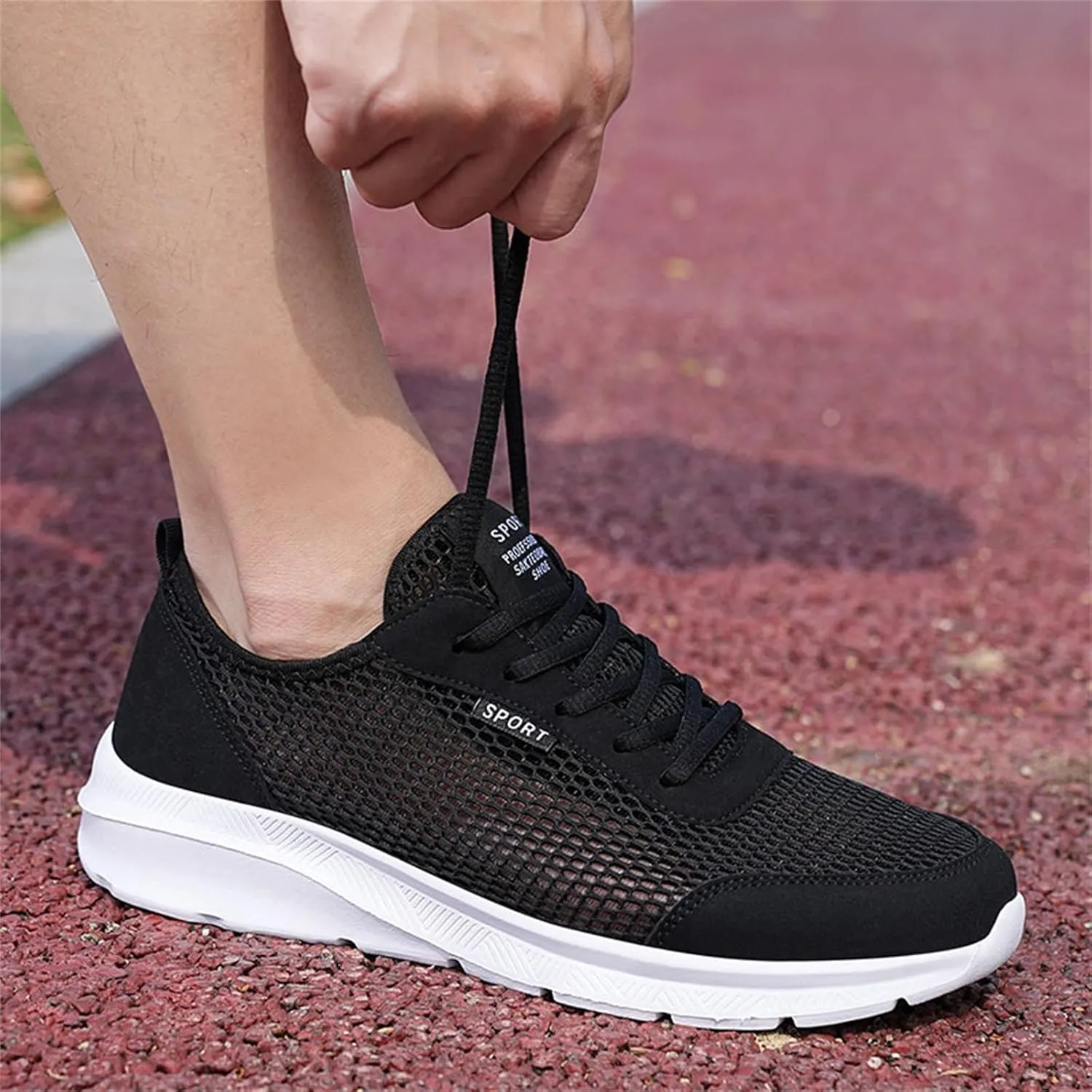 Mens Slip On Walking Shoes Lightweight Breathable Non Slip Running Shoes Comfortable Fashion Sneakers for Men