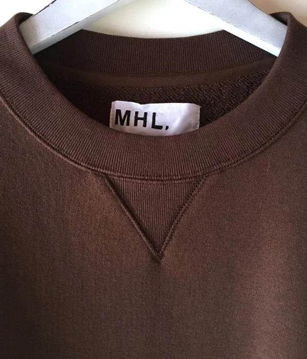 MHL./19AW LIGHT LOOPBACK COTTON CN MENS (BROWN)